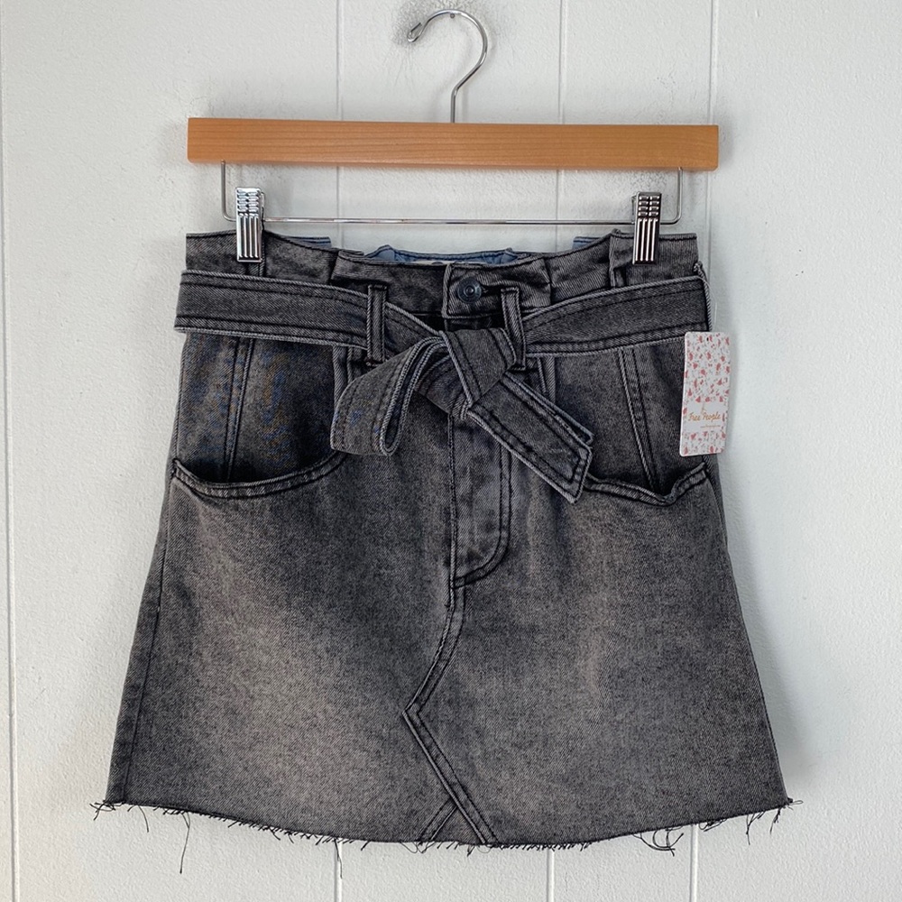 Free People Paper Bag Mini Skirt - Picture 2 of 10